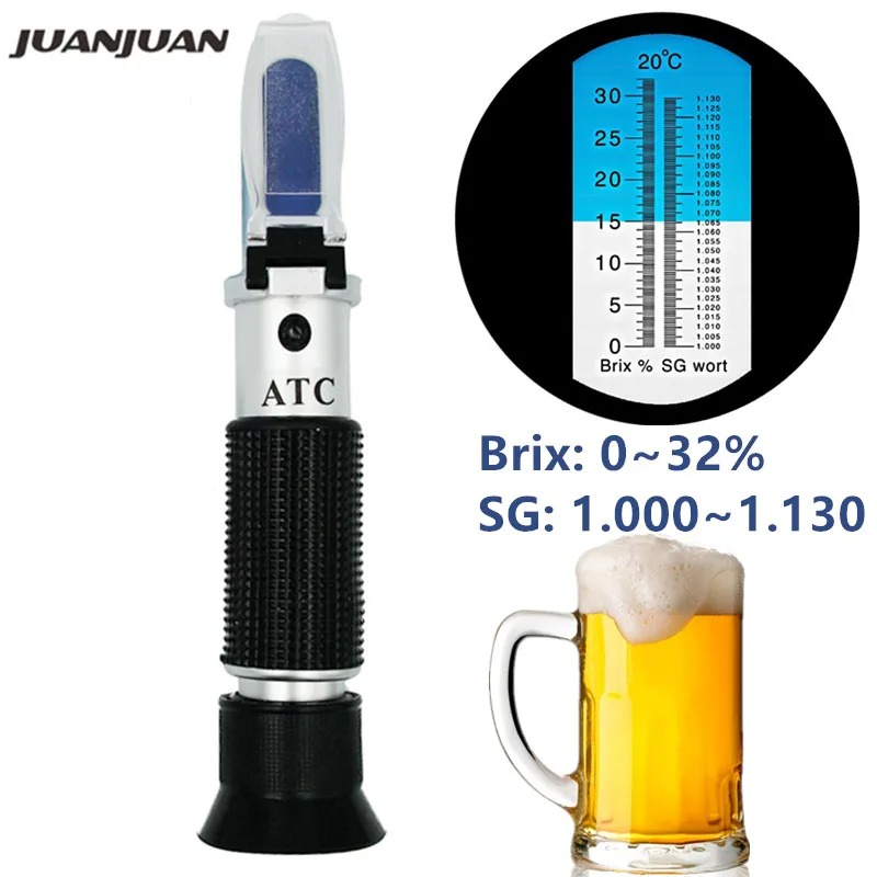 Beer Wort Refractometer 0-32%  - đánh giá và giá Marine Aquarium Refractometer