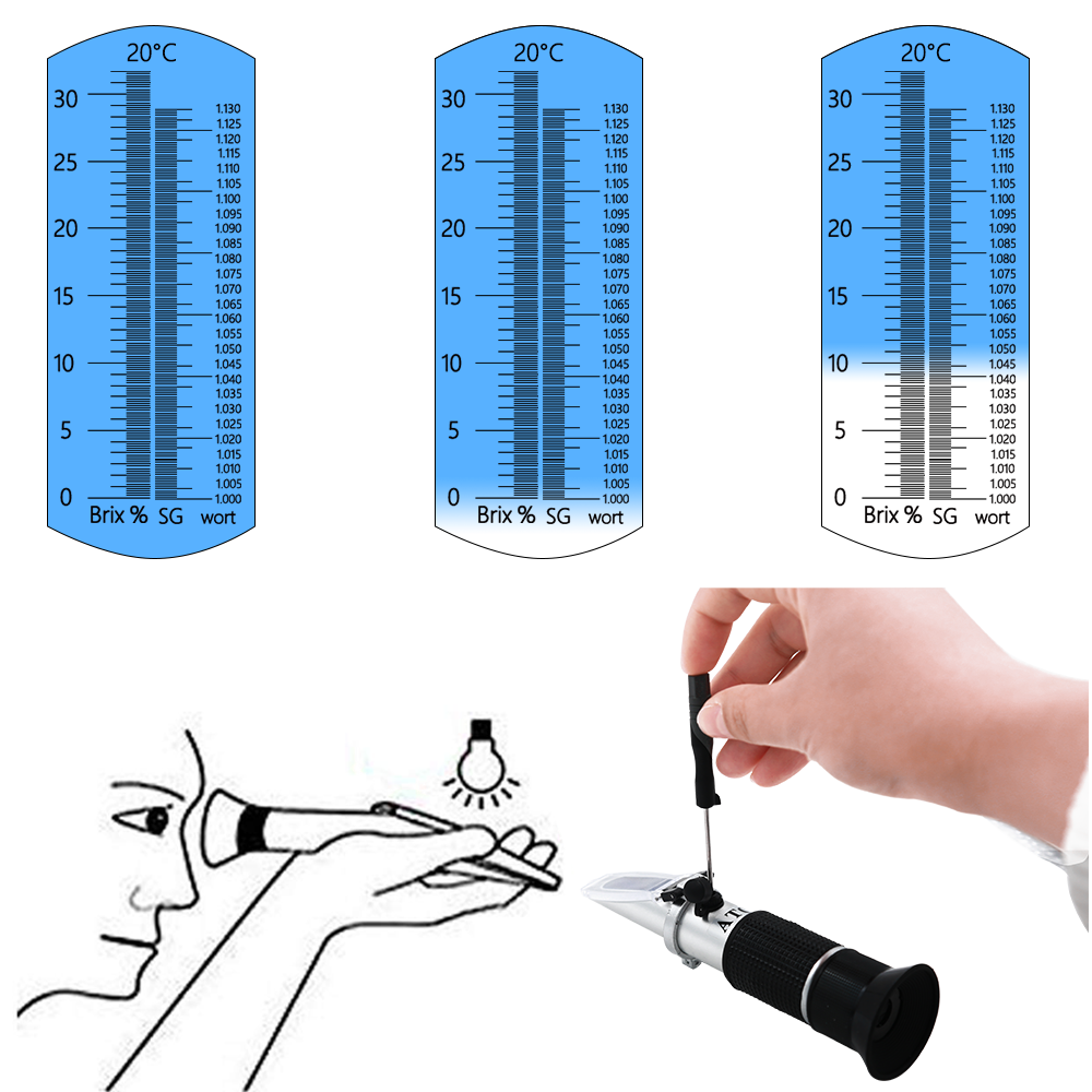 Beer Wort Refractometer 0-32%  - đánh giá và giá Marine Aquarium Refractometer