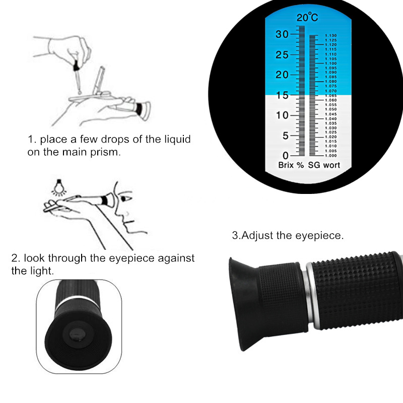 Handheld Beer Brix Refractomet - đánh giá và giá Marine Aquarium Refractometer